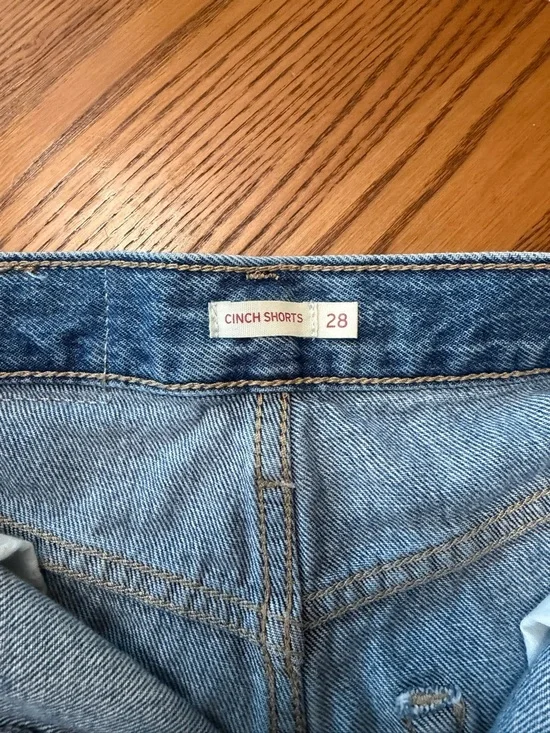 Cinch Light Blue High-Rise Denim Shorts - Picture 4 of 5